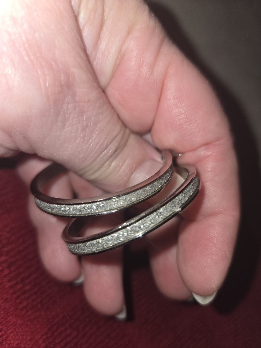 Sparkle Silver Hoop Earrings for Women